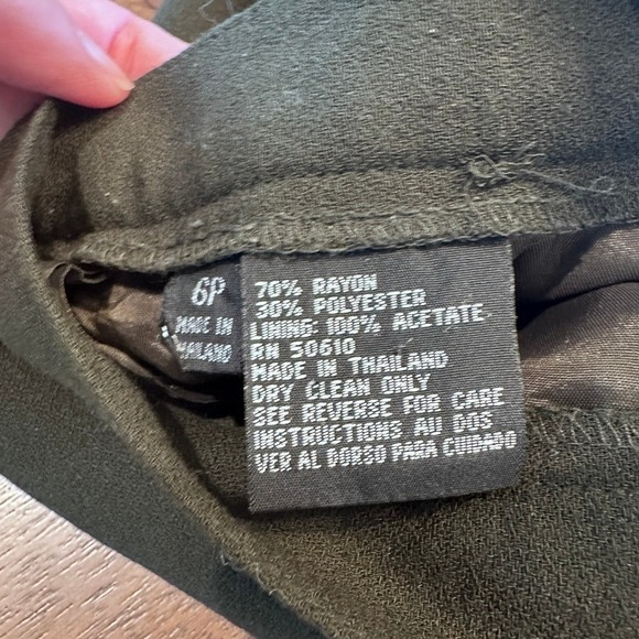 Kasper ASL Petite Black Leopard Trim Double Breasted Blazer Pants Suit Set 6P - Picture 13 of 13